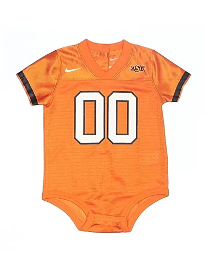 Pre-owned Nike Babies' Short Sleeve Onesie In Orange