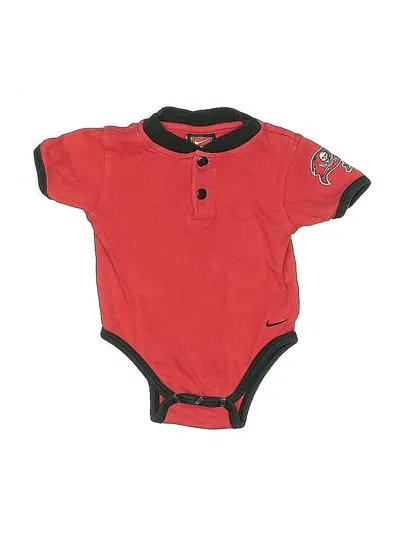 Pre-owned Nike Babies' Short Sleeve Onesie In Red