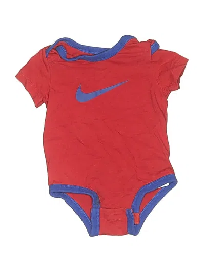 Pre-owned Nike Babies' Short Sleeve Onesie In Red