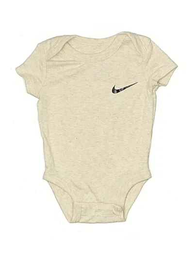 Pre-owned Nike Babies' Short Sleeve Onesie In Tan
