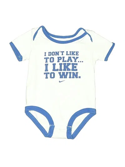 Pre-owned Nike Babies' Short Sleeve Onesie In White