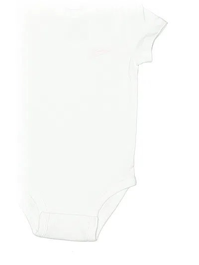 Pre-owned Nike Babies' Short Sleeve Onesie In White