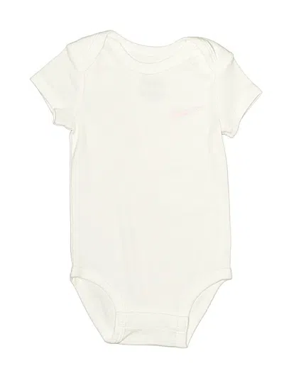 Pre-owned Nike Babies' Short Sleeve Onesie In White