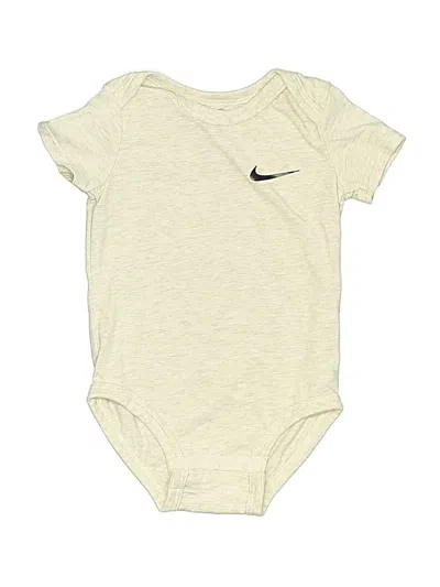 Pre-owned Nike Babies' Short Sleeve Onesie In Yellow