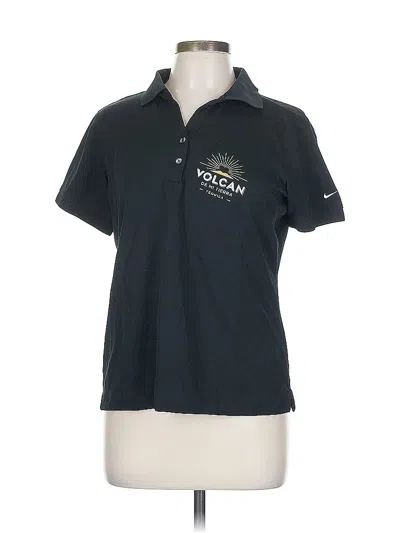 Pre-owned Nike Short Sleeve Polo Shirt In Black