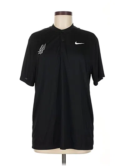 Pre-owned Nike Short Sleeve Polo Shirt In Black