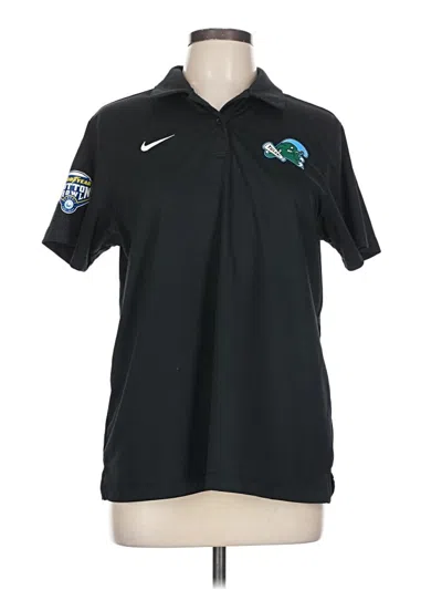 Pre-owned Nike Short Sleeve Polo Shirt In Black