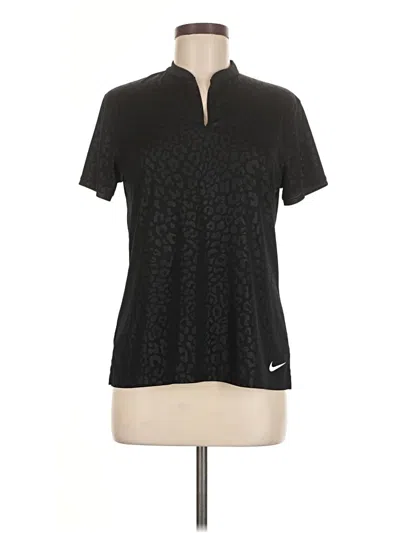 Pre-owned Nike Short Sleeve Polo Shirt In Black