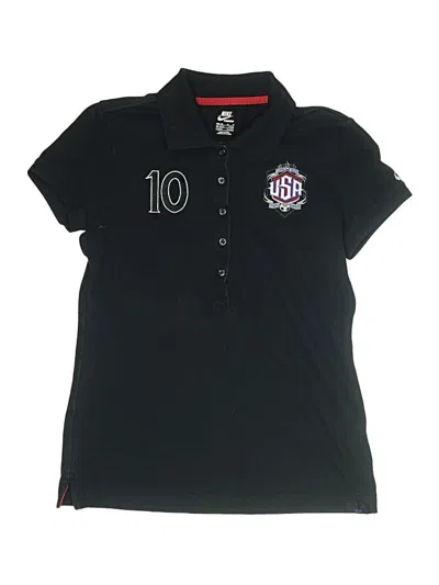 Pre-owned Nike Kids' Short Sleeve Polo Shirt In Black