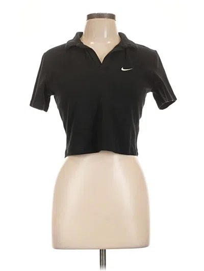 Pre-owned Nike Short Sleeve Polo Shirt In Black