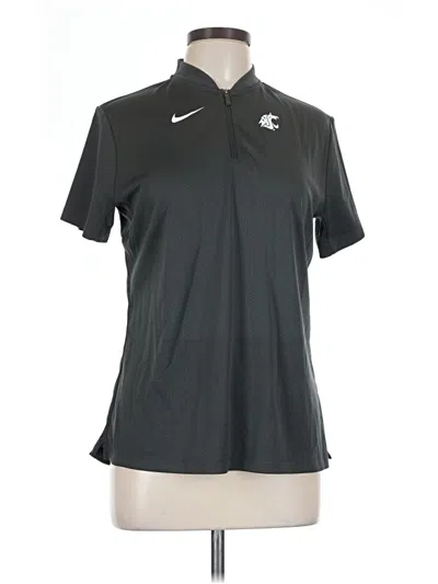 Pre-owned Nike Short Sleeve Polo Shirt In Black