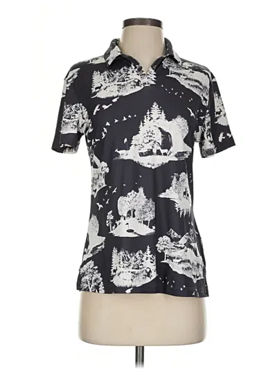 Pre-owned Nike Short Sleeve Polo Shirt In Black