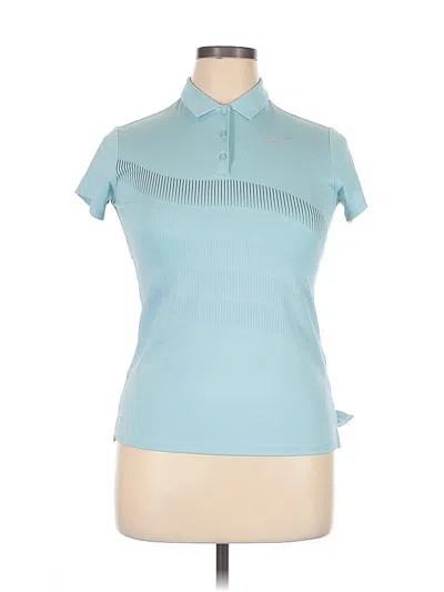 Pre-owned Nike Short Sleeve Polo Shirt In Blue