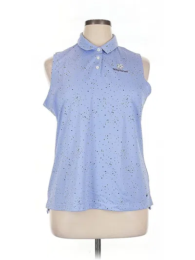 Pre-owned Nike Short Sleeve Polo Shirt In Blue