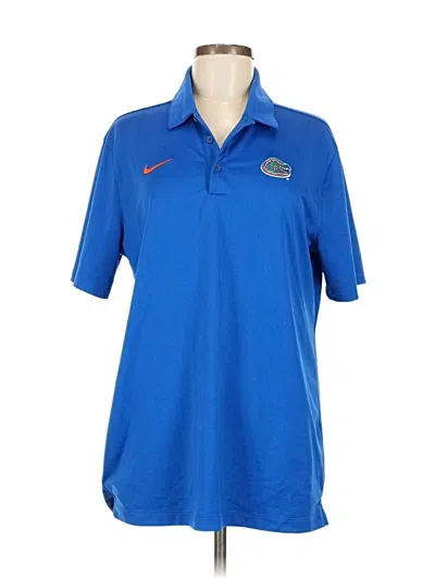 Pre-owned Nike Short Sleeve Polo Shirt In Blue