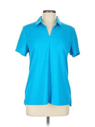 Pre-owned Nike Short Sleeve Polo Shirt In Blue