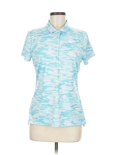 Pre-owned Nike Short Sleeve Polo Shirt In Blue