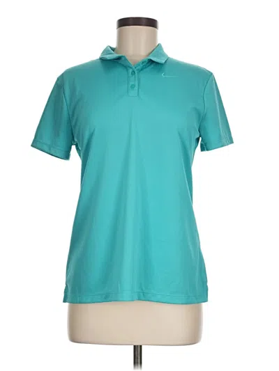 Pre-owned Nike Short Sleeve Polo Shirt In Blue