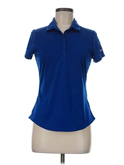 Pre-owned Nike Short Sleeve Polo Shirt In Blue