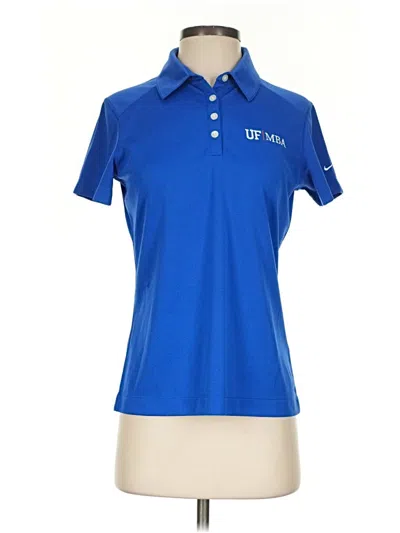 Pre-owned Nike Short Sleeve Polo Shirt In Blue