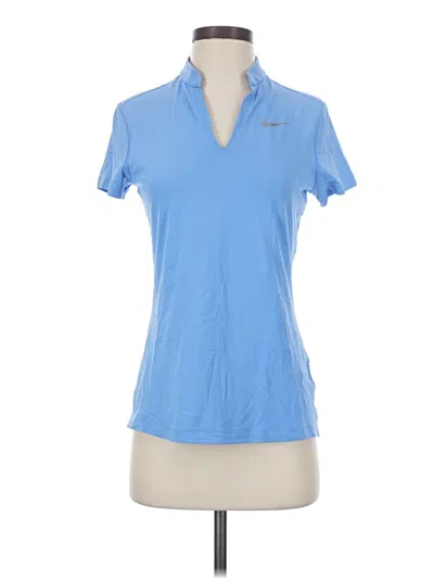 Pre-owned Nike Short Sleeve Polo Shirt In Blue