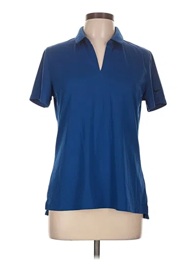 Pre-owned Nike Short Sleeve Polo Shirt In Blue