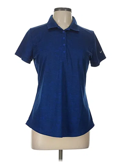 Pre-owned Nike Short Sleeve Polo Shirt In Blue