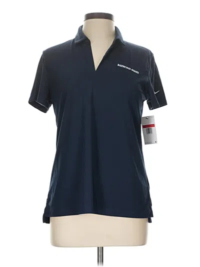 Pre-owned Nike Short Sleeve Polo Shirt In Blue