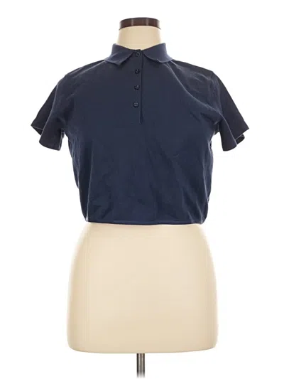 Pre-owned Nike Short Sleeve Polo Shirt In Blue