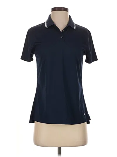 Pre-owned Nike Short Sleeve Polo Shirt In Blue
