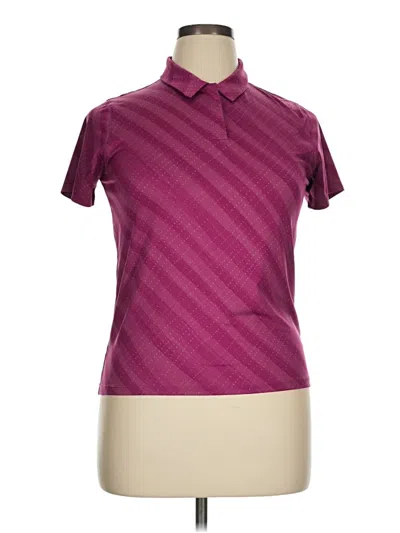Pre-owned Nike Short Sleeve Polo Shirt In Burgundy