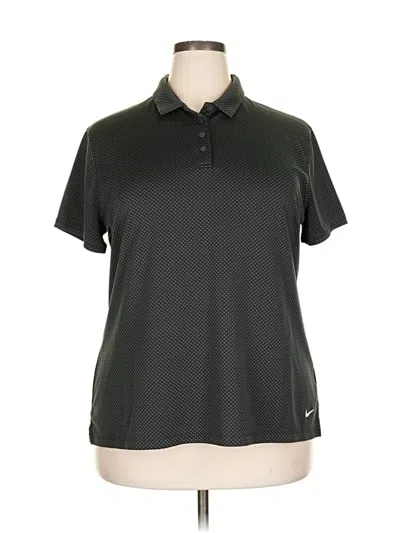 Pre-owned Nike Short Sleeve Polo Shirt In Gray