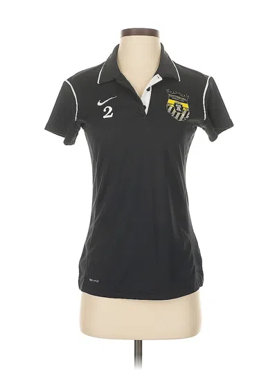 Pre-owned Nike Short Sleeve Polo Shirt In Gray