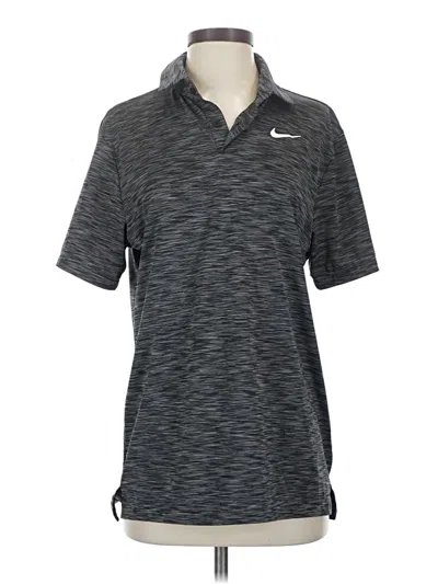Pre-owned Nike Short Sleeve Polo Shirt In Gray