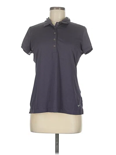 Pre-owned Nike Short Sleeve Polo Shirt In Gray