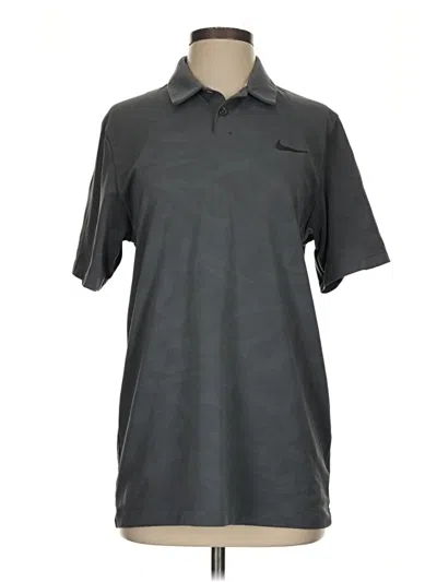 Pre-owned Nike Short Sleeve Polo Shirt In Gray