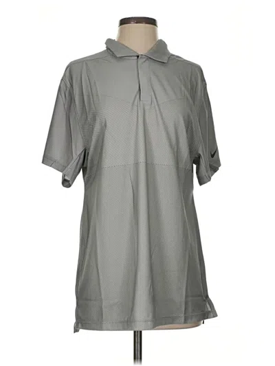Pre-owned Nike Short Sleeve Polo Shirt In Gray