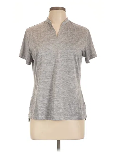 Pre-owned Nike Short Sleeve Polo Shirt In Gray