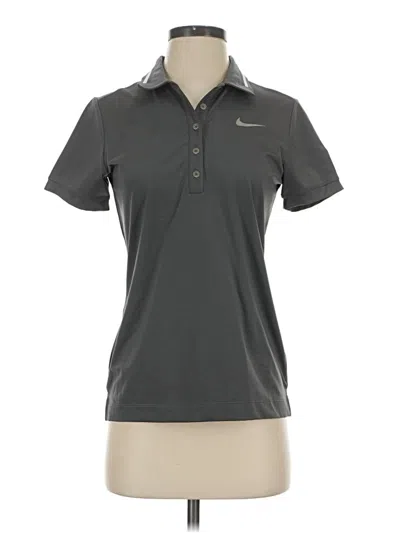 Pre-owned Nike Short Sleeve Polo Shirt In Gray