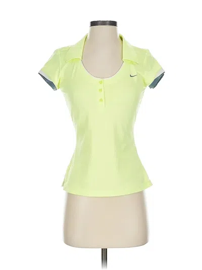Pre-owned Nike Short Sleeve Polo Shirt In Green