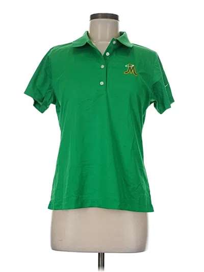 Pre-owned Nike Short Sleeve Polo Shirt In Green