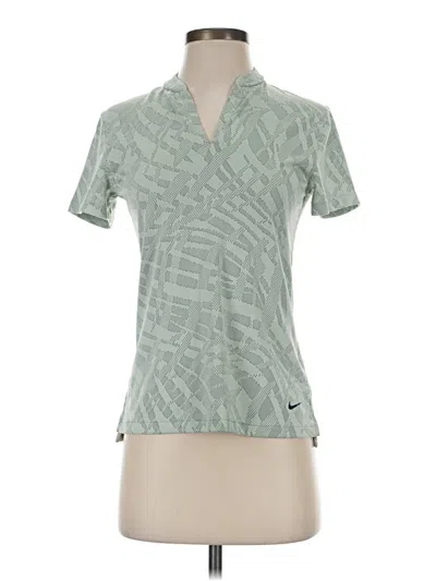 Pre-owned Nike Short Sleeve Polo Shirt In Green