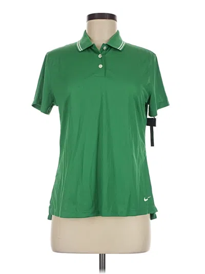 Pre-owned Nike Short Sleeve Polo Shirt In Green