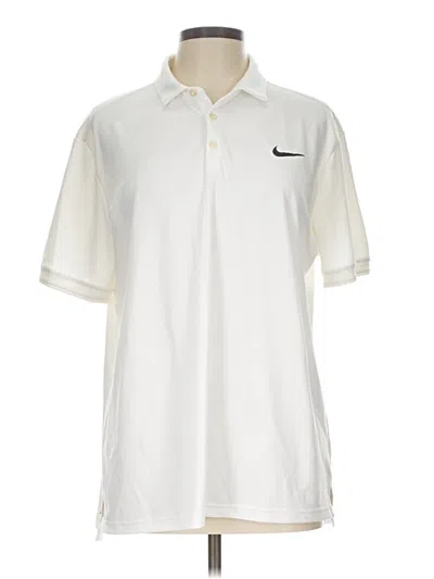 Pre-owned Nike Short Sleeve Polo Shirt In Ivory