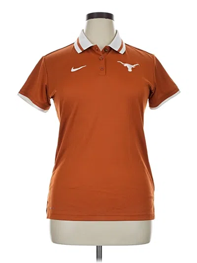 Pre-owned Nike Short Sleeve Polo Shirt In Orange