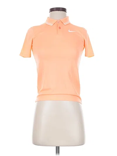 Pre-owned Nike Short Sleeve Polo Shirt In Orange