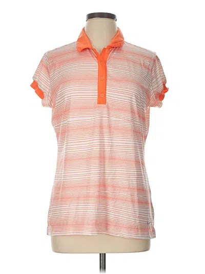 Pre-owned Nike Short Sleeve Polo Shirt In Orange