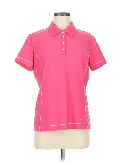 Pre-owned Nike Short Sleeve Polo Shirt In Pink