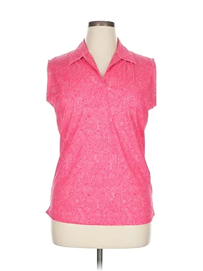 Pre-owned Nike Short Sleeve Polo Shirt In Pink
