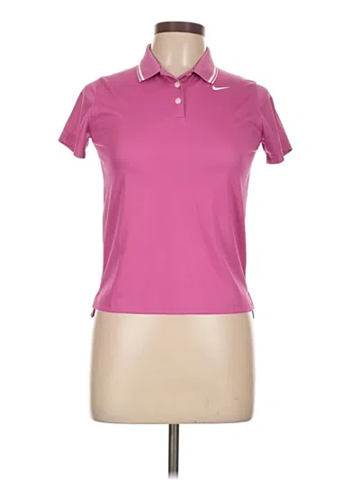 Pre-owned Nike Short Sleeve Polo Shirt In Pink